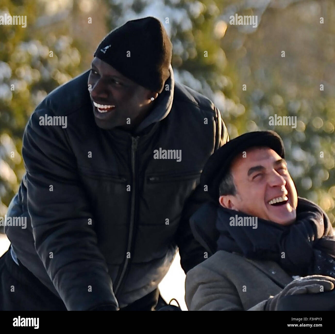 The Intouchables, UK: Untouchable) is a 2011 French comedy-drama film directed by Olivier Nakache & Éric Toledano. It stars François Cluzet and Omar Sy.  This photograph is for editorial use only and is the copyright of the film company and/or the photographer assigned by the film or production company and can only be reproduced by publications in conjunction with the promotion of the above Film. A Mandatory Credit to the film company is required. The Photographer should also be credited when known. Stock Photo