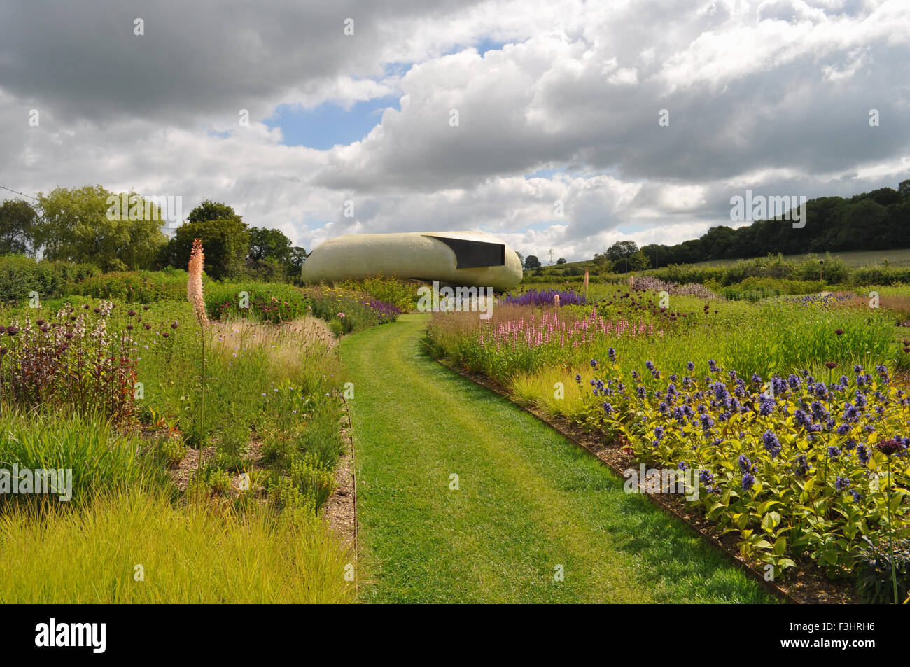 View of Oudolf's Field in June, Hauser & Wirth, Bruton, Somerset. England. Stock Photo