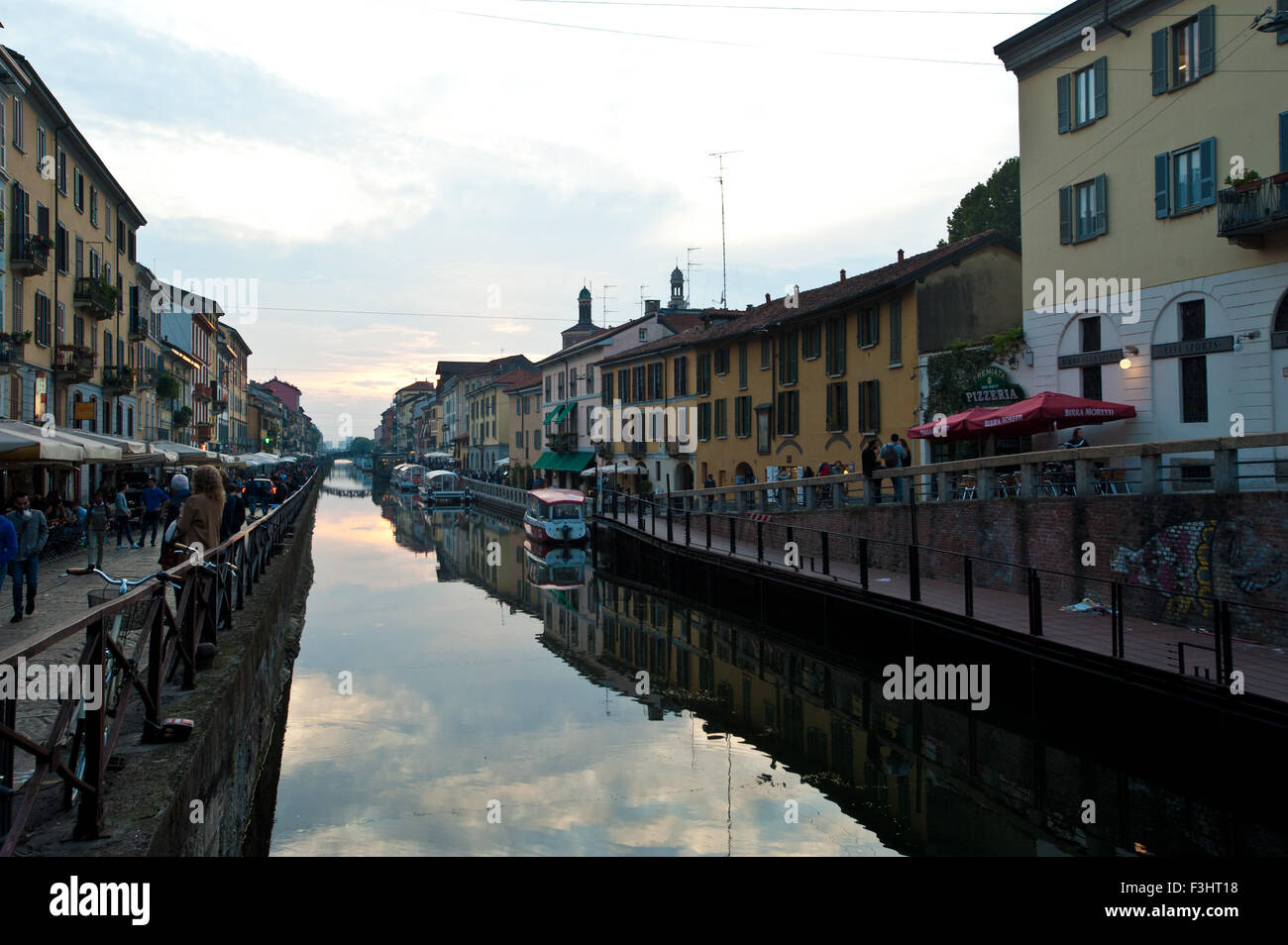 Naviglio Grande, Milan, Italy Stock Photo
