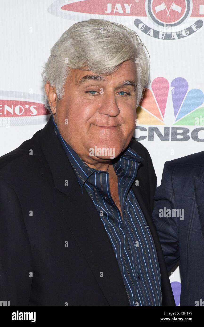 New York, NY, USA. 7th Oct, 2015. Jay Leno at arrivals for JAY LENO'S GARAGE Launch Party, The Press Lounge at Ink 48, New York, NY October 7, 2015. Credit:  Jason Smith/Everett Collection/Alamy Live News Stock Photo