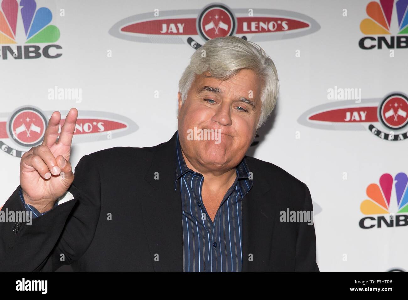 New York, NY, USA. 7th Oct, 2015. Jay Leno at arrivals for JAY LENO'S GARAGE Launch Party, The Press Lounge at Ink 48, New York, NY October 7, 2015. Credit:  Jason Smith/Everett Collection/Alamy Live News Stock Photo