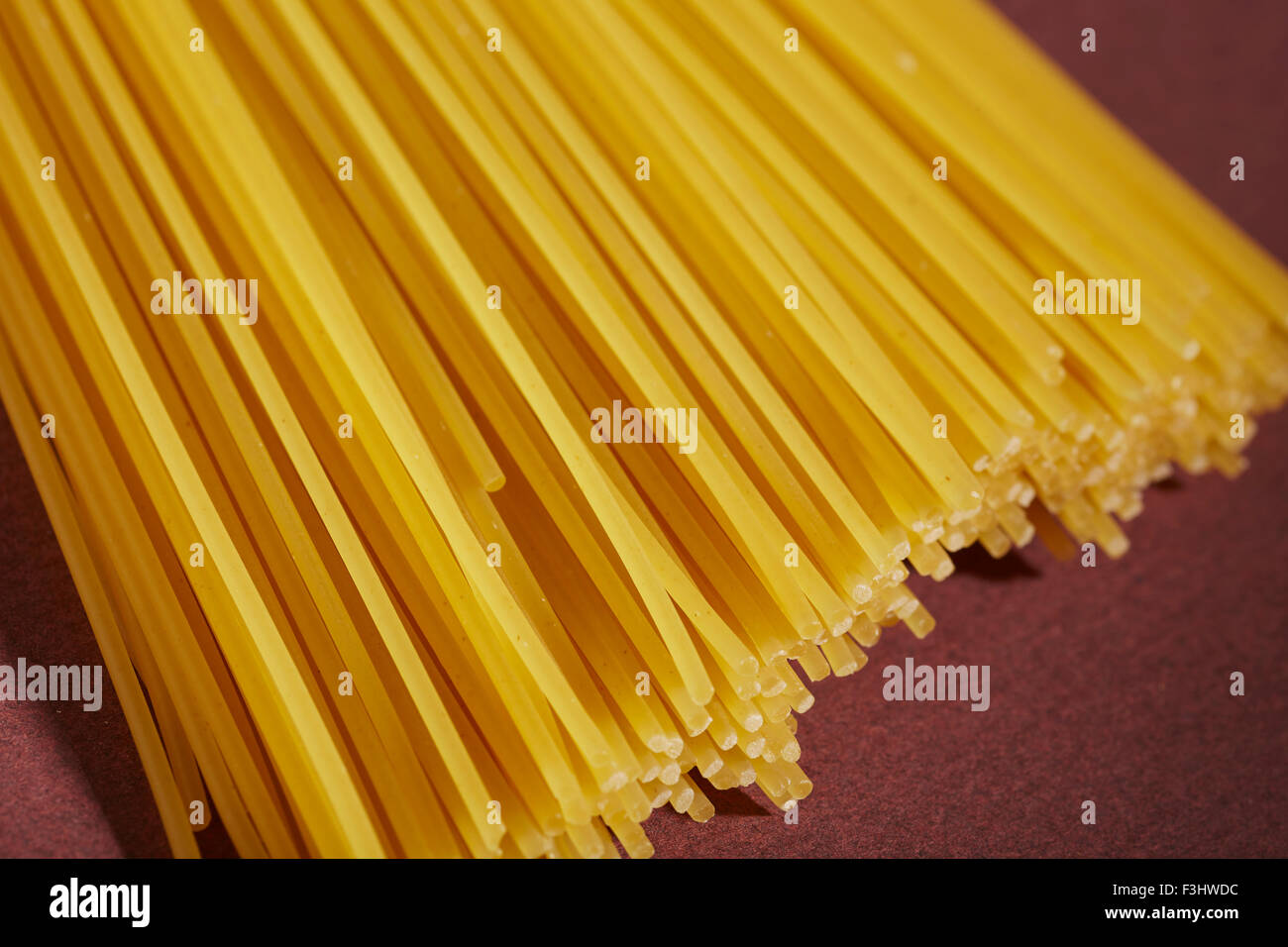 uncooked spaghetti Stock Photo