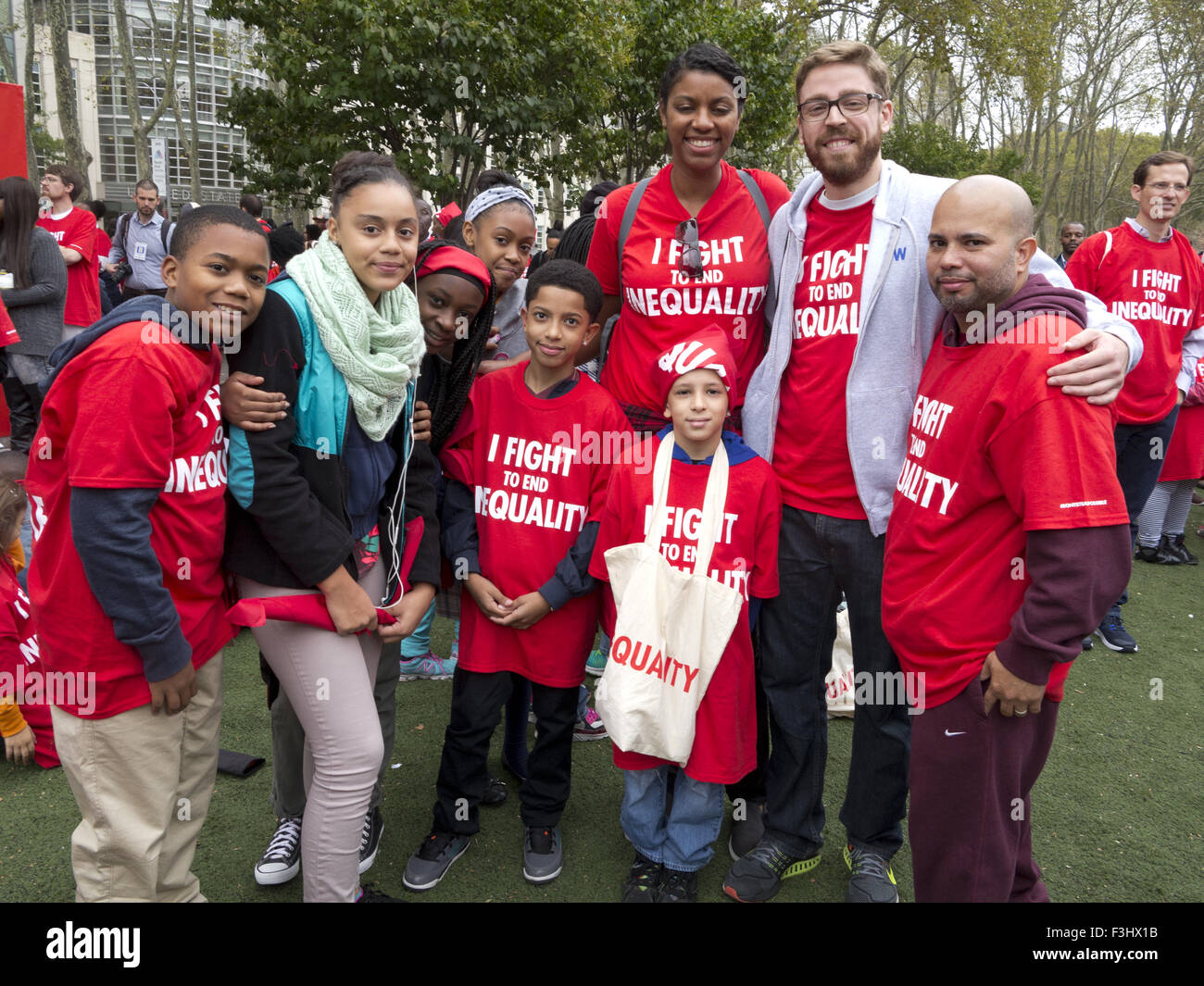 Charter school teachers and students at "Stand for School Equality