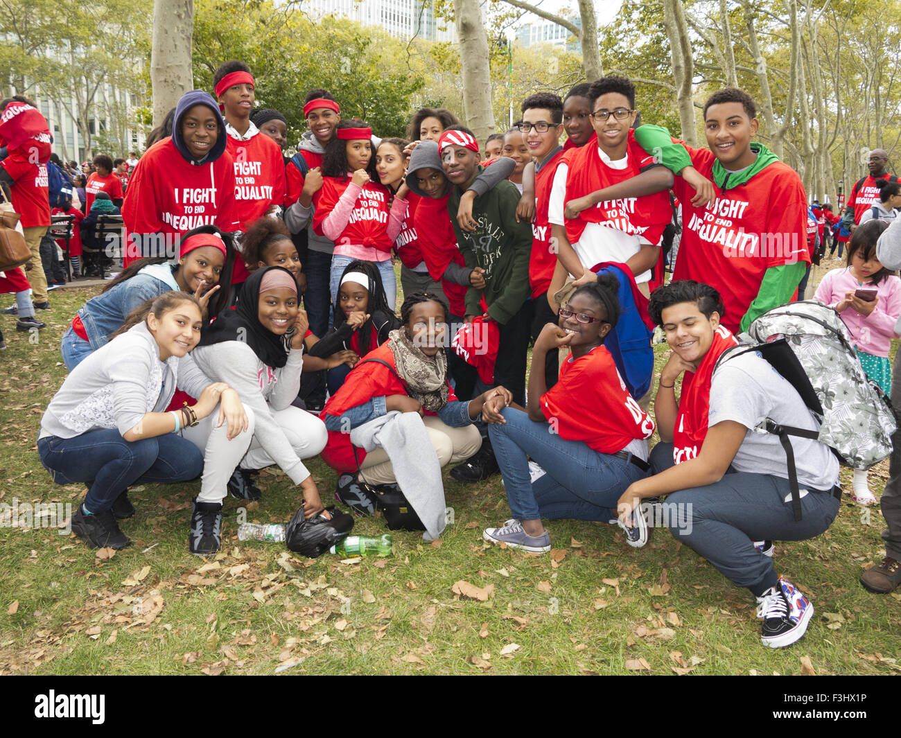 Charter school students at the "Stand for School Equality Rally" at