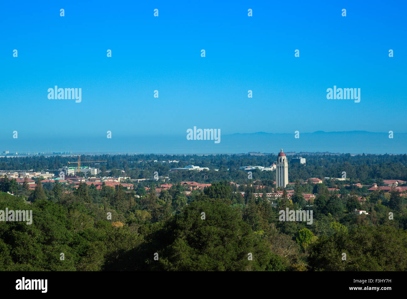 Aerial view of Stanford university, California, USA Stock Photo