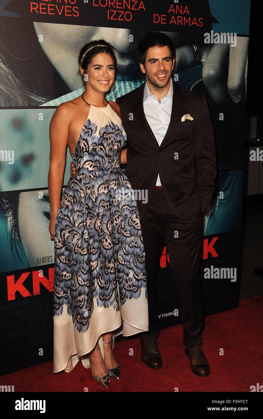 Los Angeles, CA, USA. 7th Oct, 2015. Lorenza Izzo, Eli Roth at arrivals ...