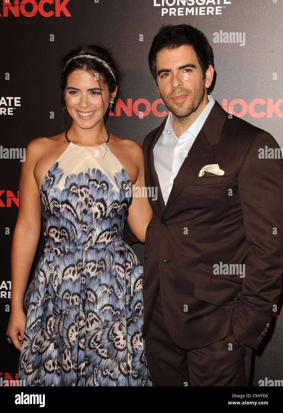 Los Angeles, CA, USA. 7th Oct, 2015. Lorenza Izzo, Eli Roth at arrivals ...
