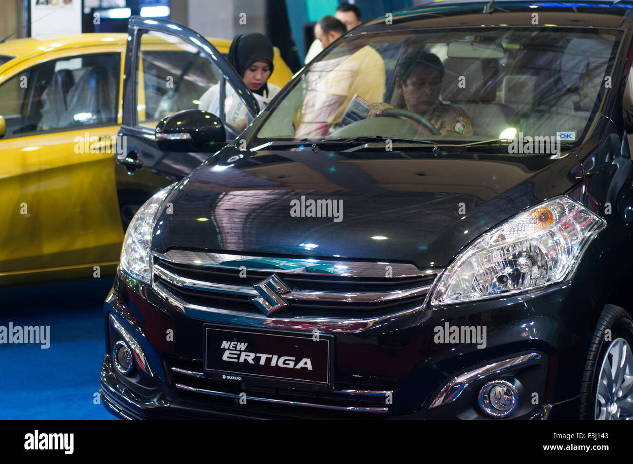 Suzuki New Ertiga in an autoshow. Stock Photo