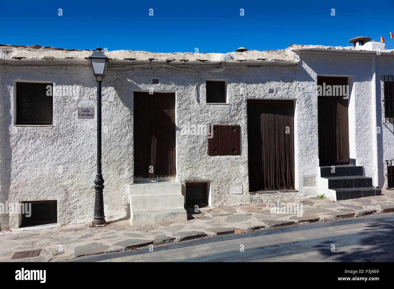 Street of Bubion, Las Alpujarras, Granada province, Andalusia, Spain Stock Photo