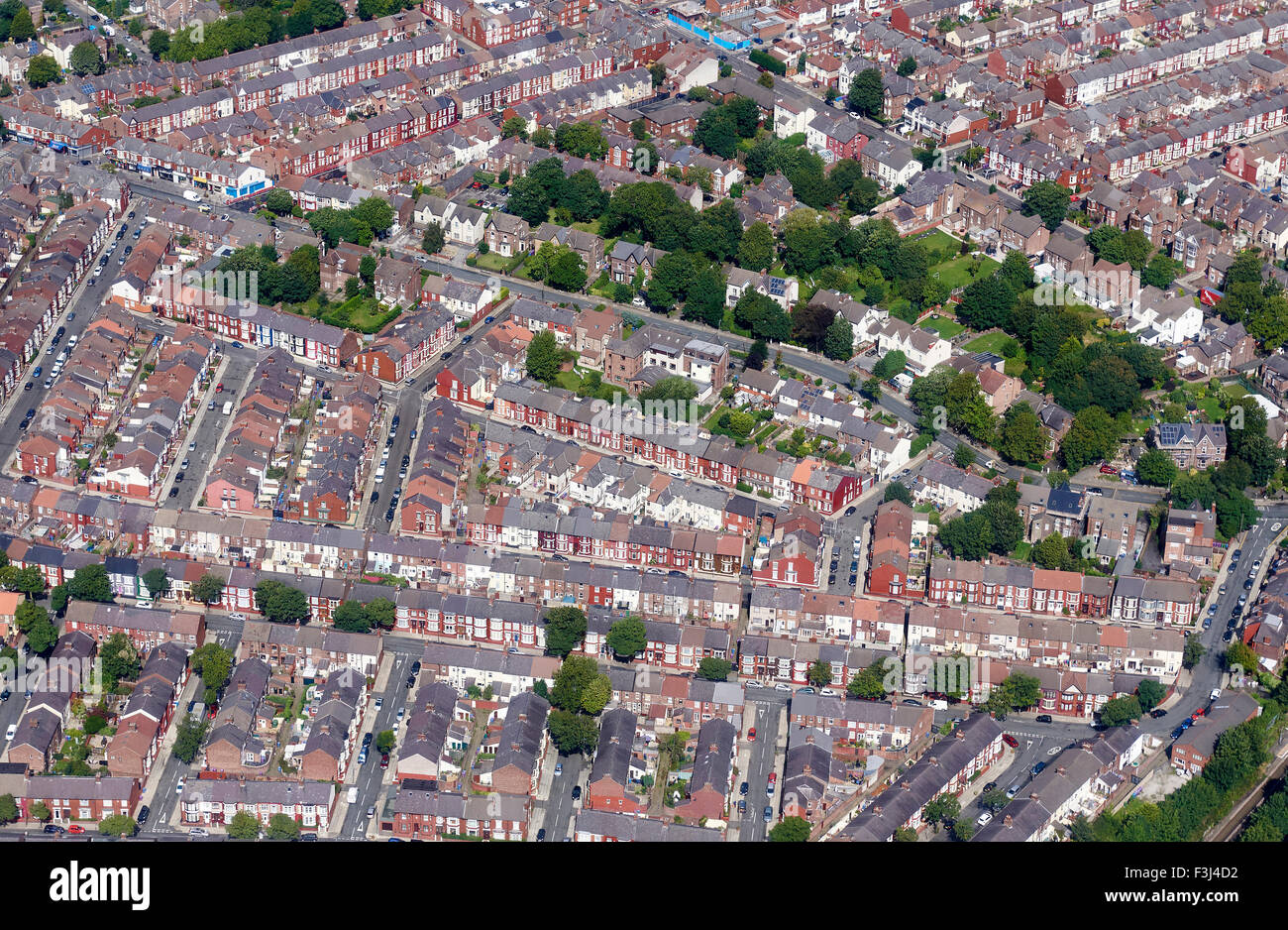 Terrace Housing, Liverpool, North West England Stock Photo