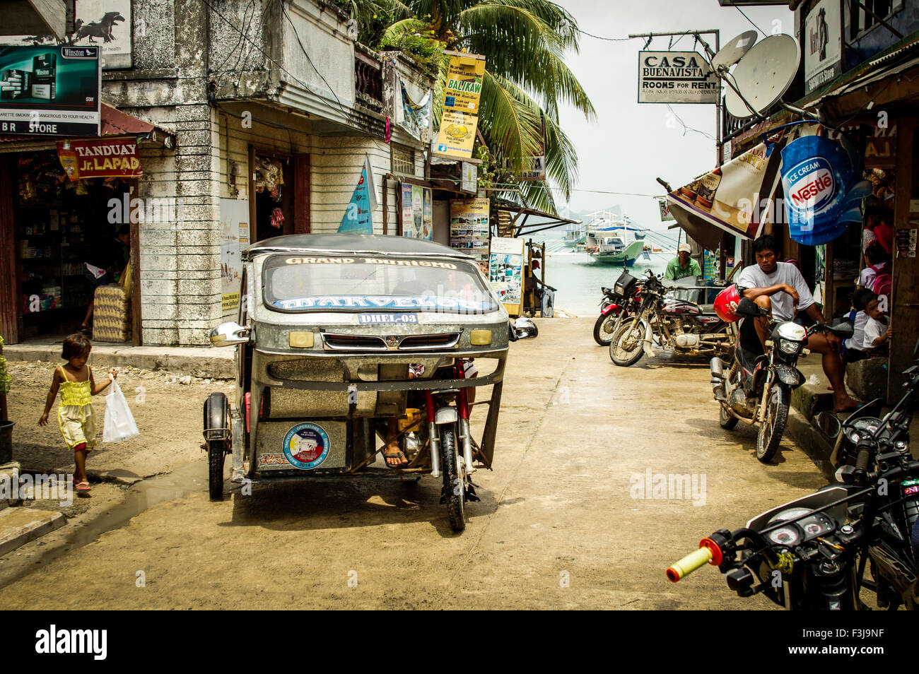 Tricycle in El Nido - Palawan, Philippines Stock Photo