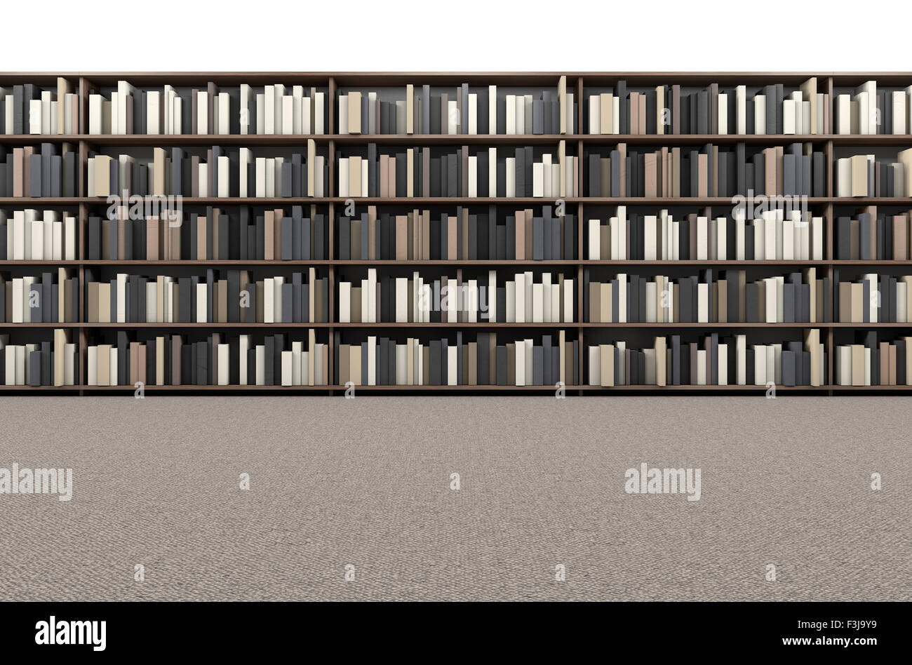 fritid utilsigtet hændelse langsom A direct top view of a row of a library bookshelf in a carpeted aisle Stock  Photo - Alamy