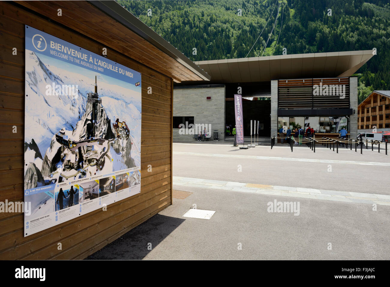 The Aiguille du Midi cable car station, Chamonix Mont Blanc, French
