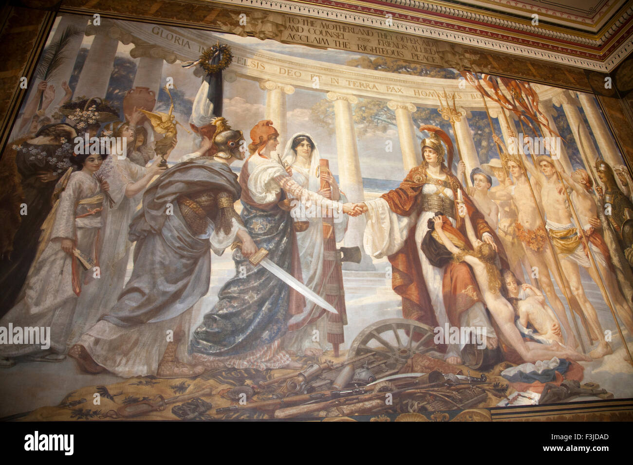 Open House Day at Foreign & Commonwealth Office - Goetze Mural , London UK Stock Photo