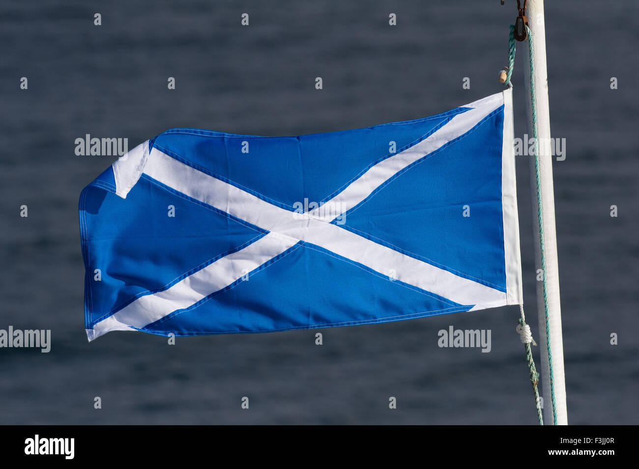 St Andrew's Cross or the Saltire,the Flag of Scotland. Stock Photo