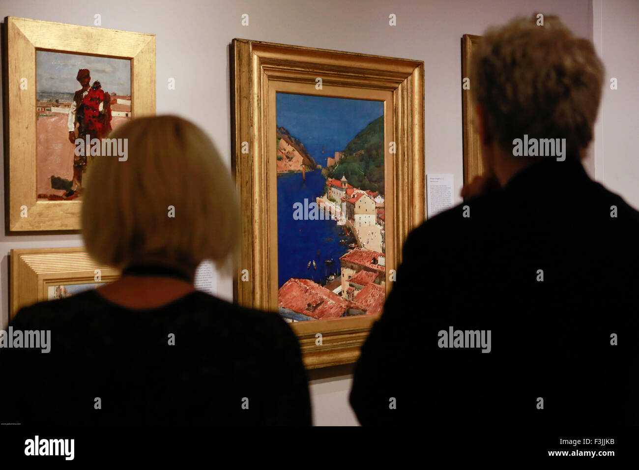 Edinburgh.UK. 8th October. Arthur Melville: Adventures in Color. 10 October 2015 to 17 January 2016. A major exhibition devoted to the unique achievements of one of the most radical and exciting Scottish artist of the 19th Century display in Scottish National Gallery. Pako Mera/Alamy Live News. Stock Photo