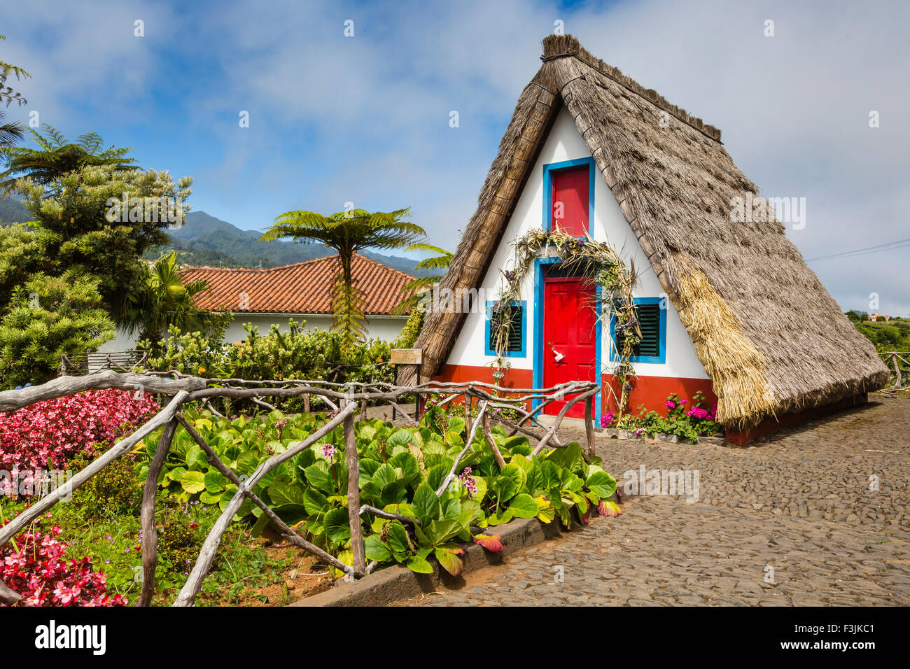 Traditional rural house in Santana Madeira, Portugal. - Stock Image