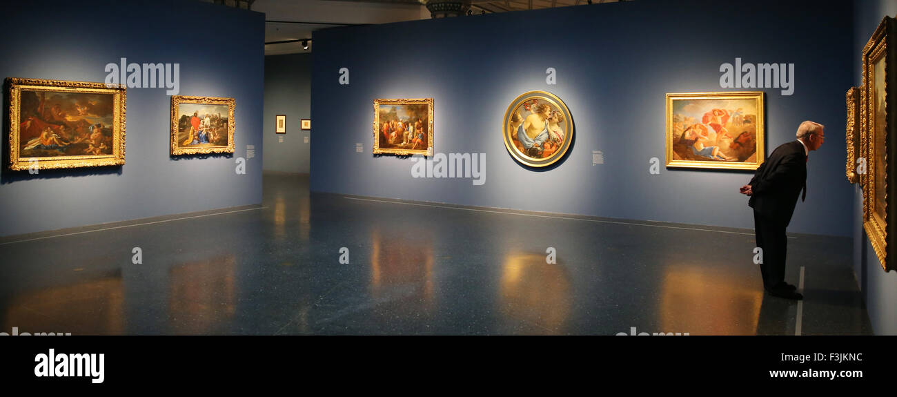 Employee museum looks several artworks hi-res stock photography and ...