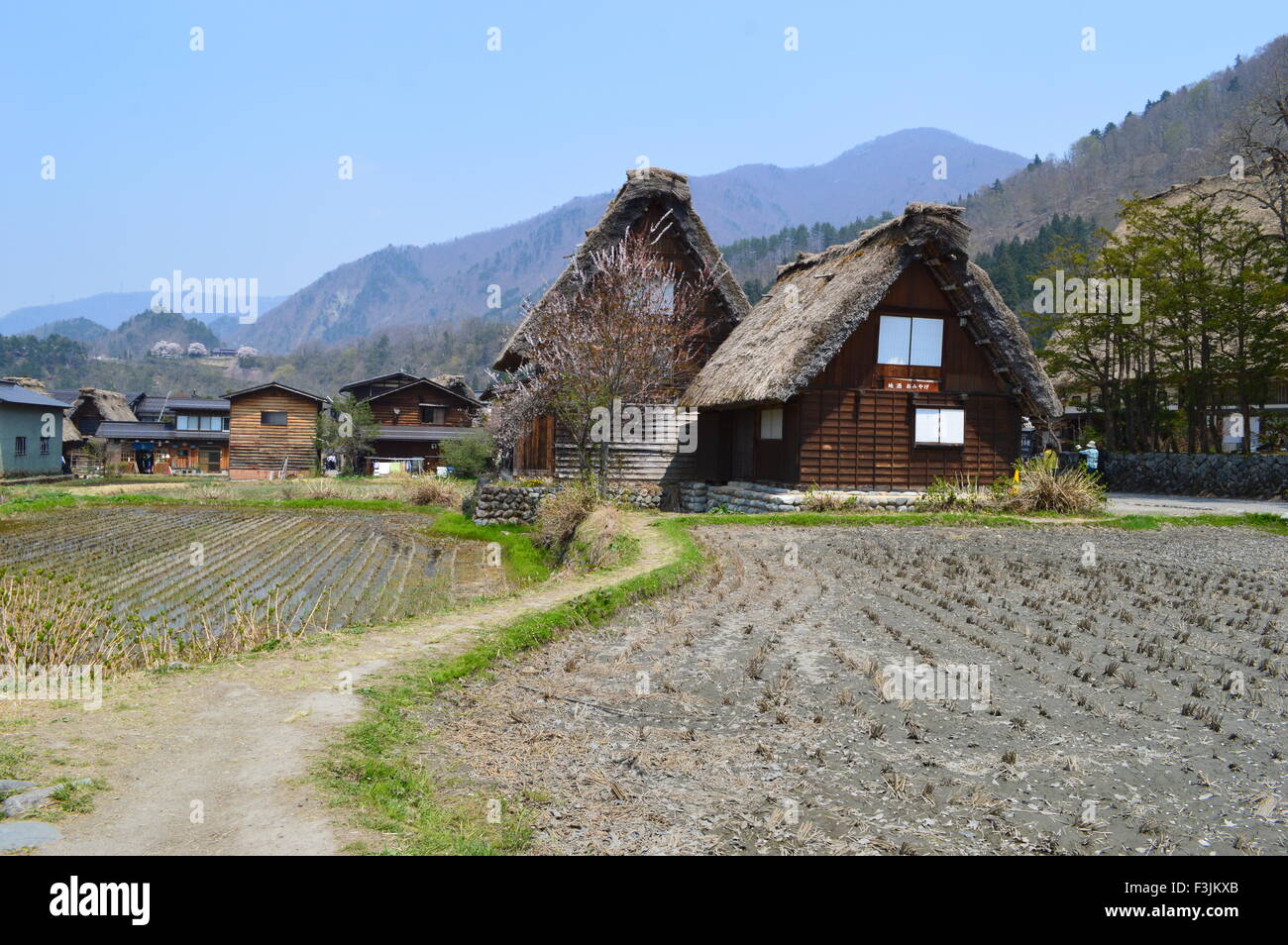 Old-fashioned village in Gifu,Japan called Shirakawa-go Stock Photo