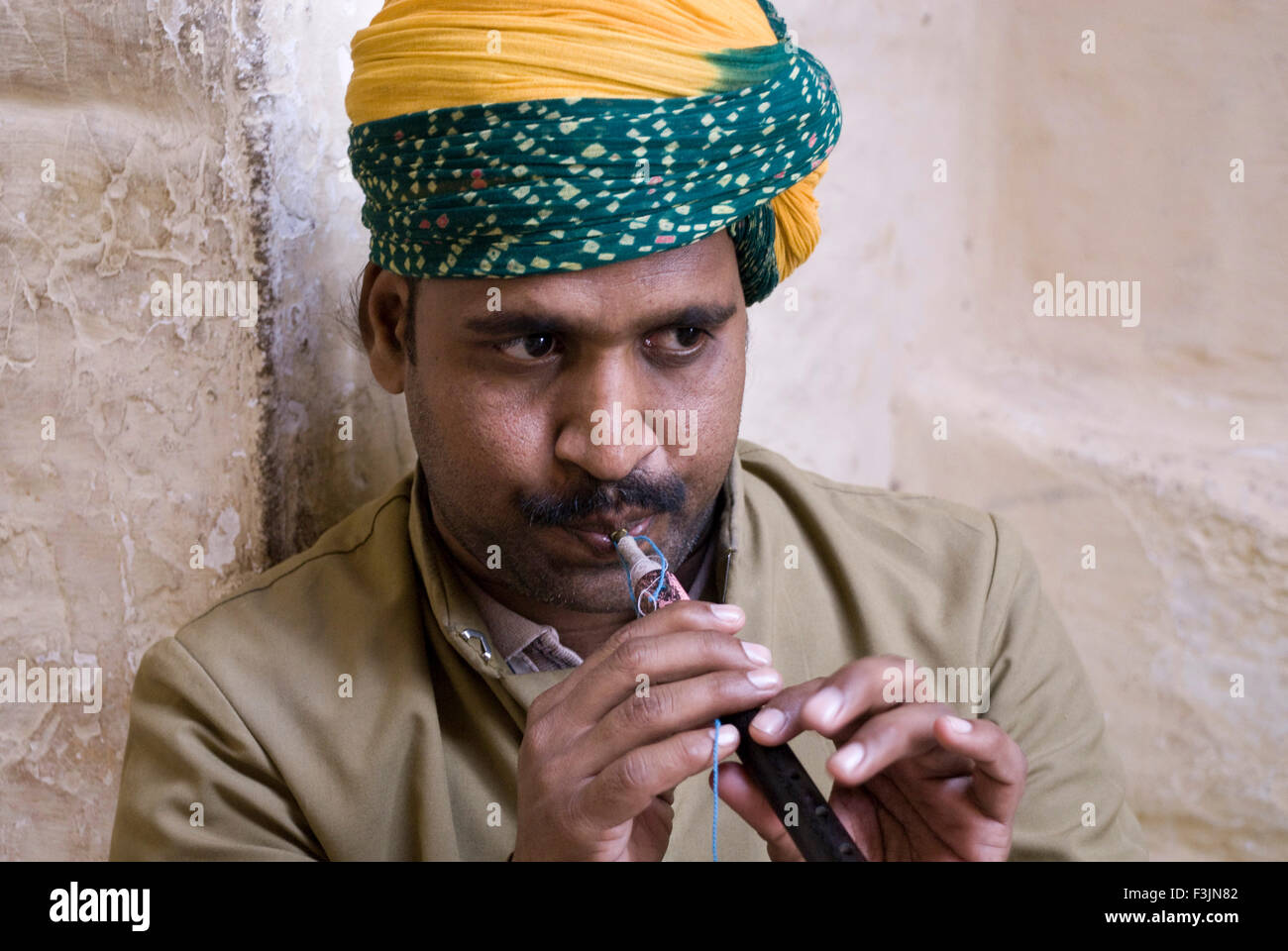 Indian man playing shehnai hi-res stock photography and images - Alamy