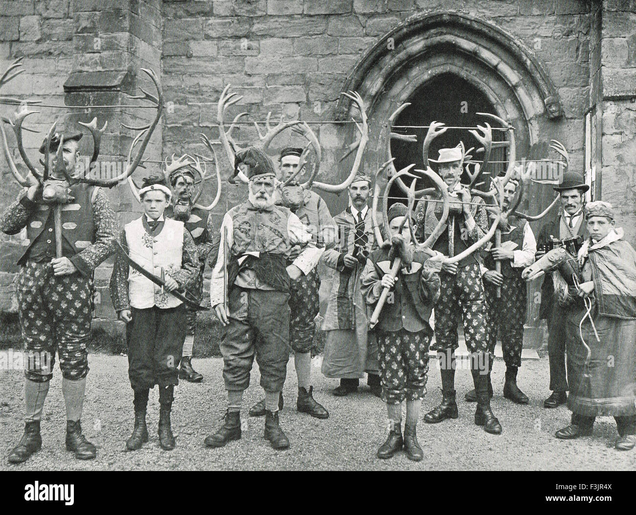 The Horn Dance Abbots Bromley circa 1906 Stock Photo