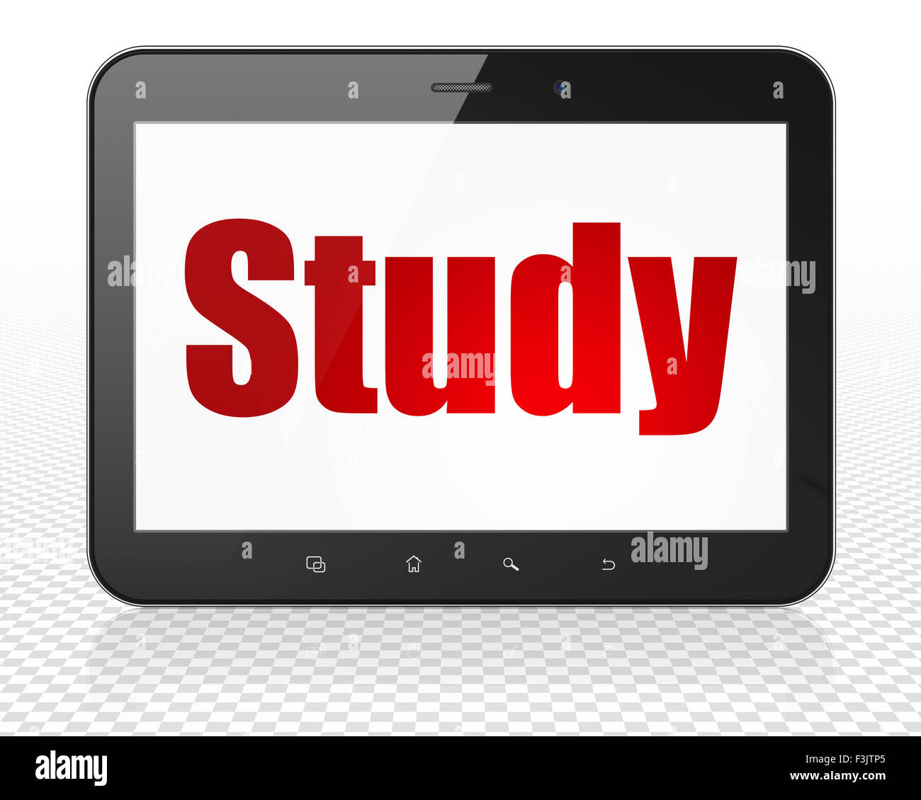 Learning concept: Tablet Pc Computer with Study on display Stock Photo ...