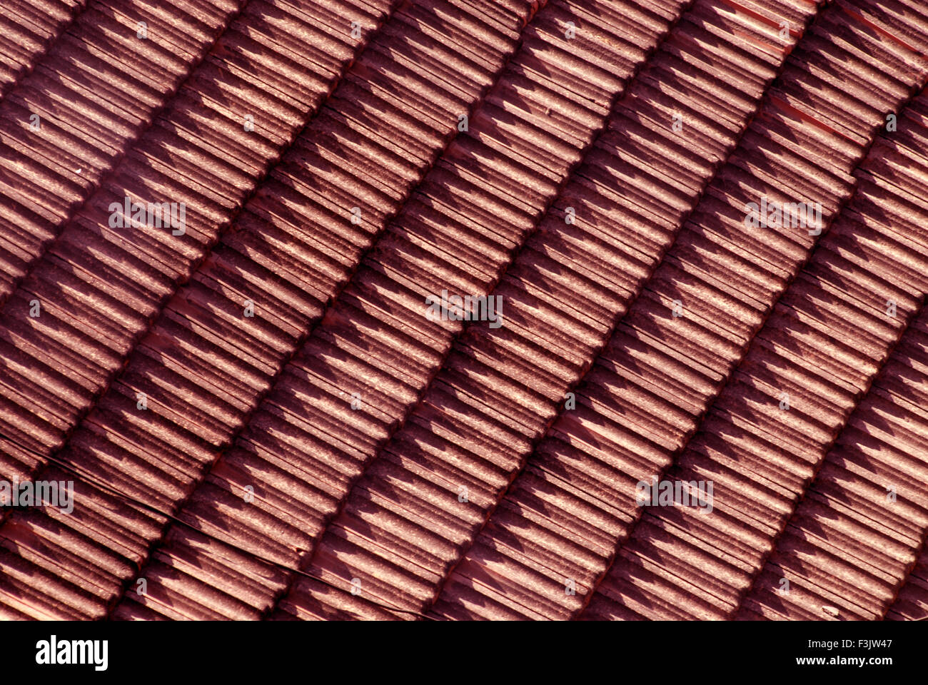 Mangalore tile roof at village Otur ; District Pune ; Taluka Junnar ; Maharashtra ; India Stock Photo
