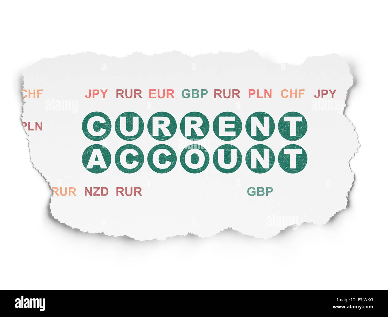 Banking concept: Current Account on Torn Paper background Stock Photo ...