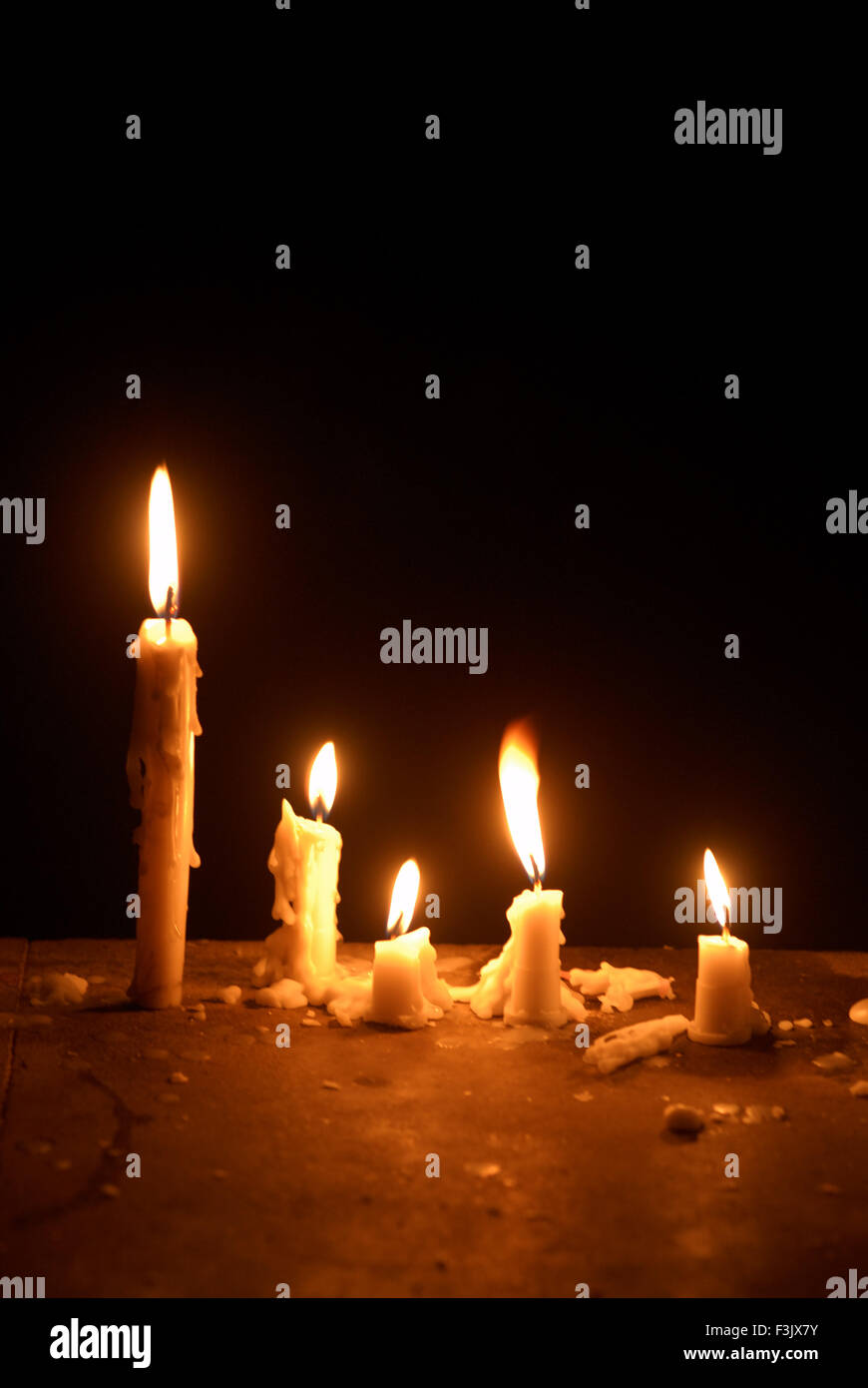 Candles for celebrating Gudi Padva Festival ; New year of Hindu religion ; Masunda Tank Thane maharashtra india Stock Photo