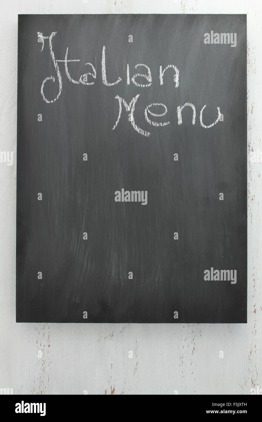 Chalkboard Italian menu Stock Photo Alamy