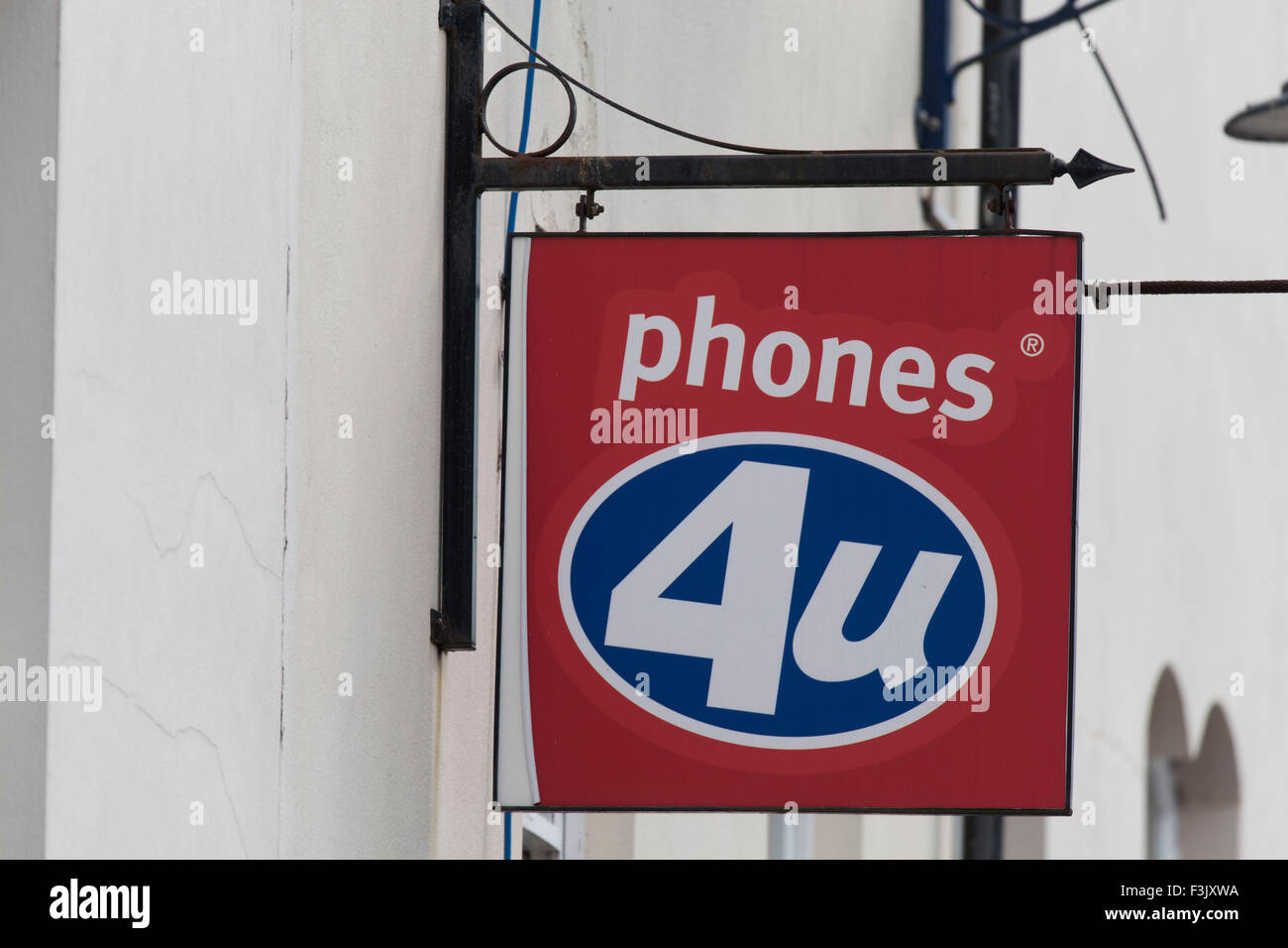 Phones 4u shop sign logo Stock Photo