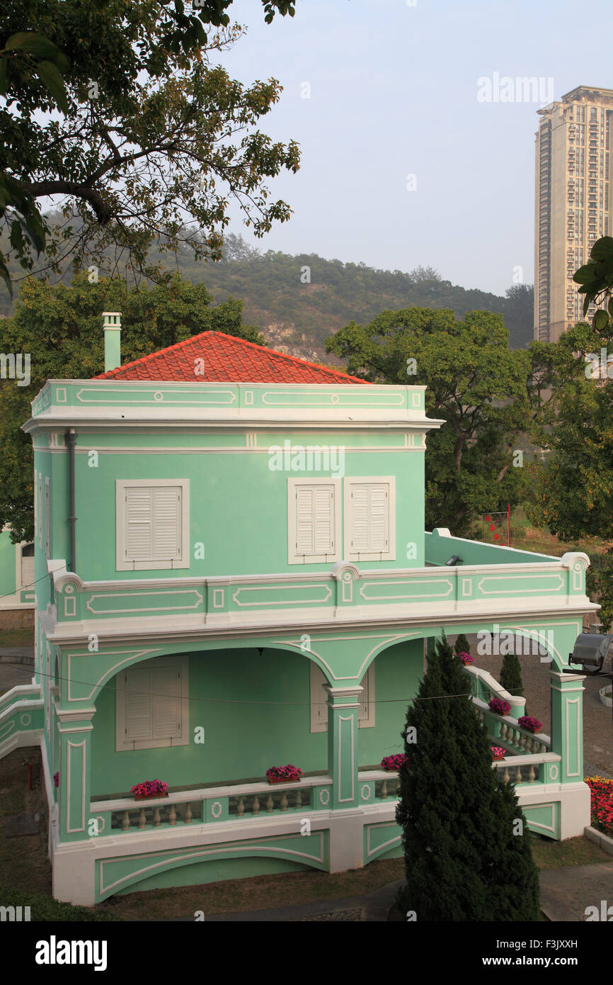 China, Macau, Taipa, portuguese colonial architecture, Stock Photo