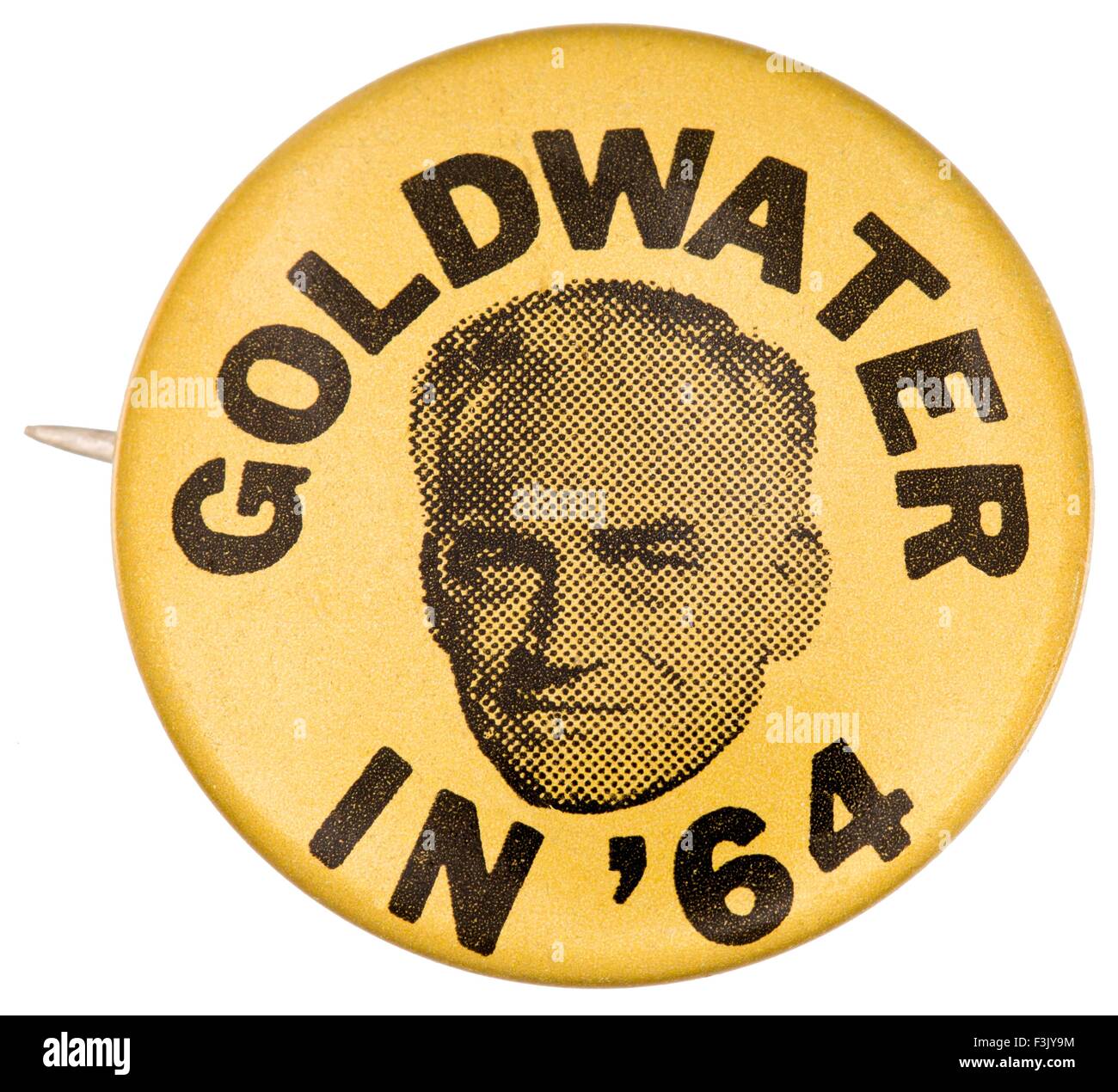 A 1964 Barry Goldwater presidential campaign button pin Stock Photo
