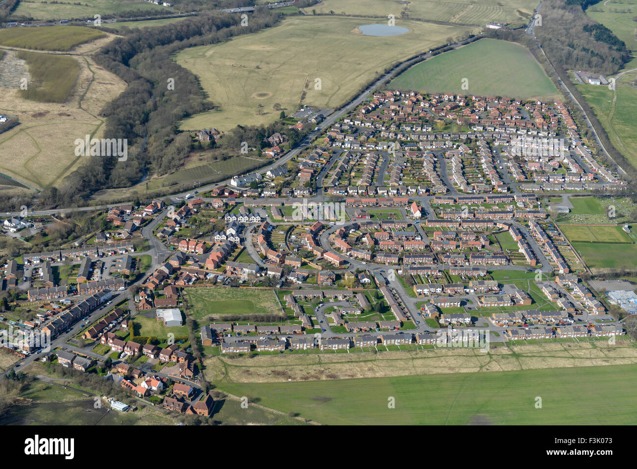 Aerial photography of Bournmoor, Tyne and Wear Stock Photo