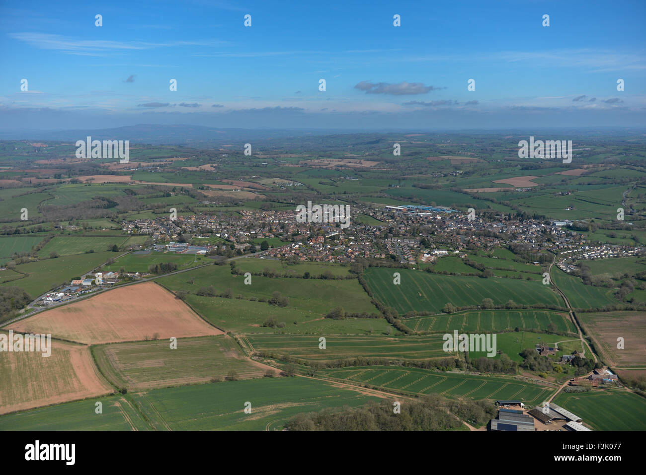 Aerial photograph of Bromyard, Herefordshire Stock Photo Alamy