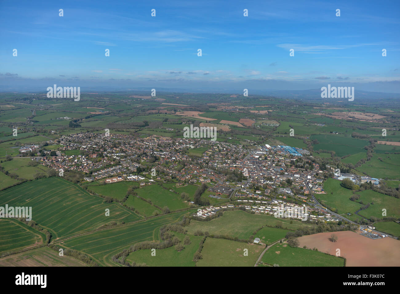 Aerial photograph of Bromyard, Herefordshire Stock Photo Alamy