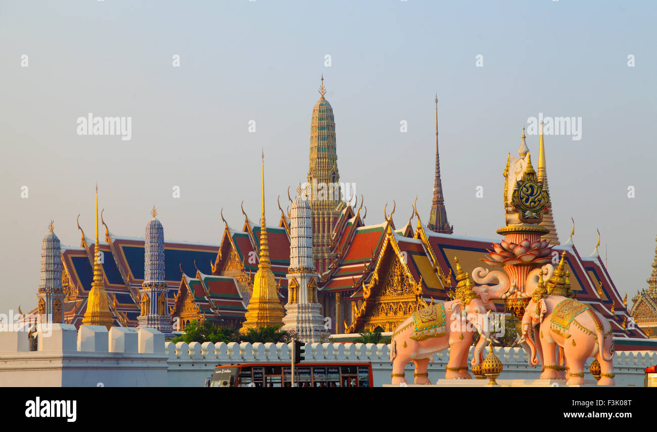 Thailand, Bangkok, Emerald Buddha Temple, Stock Photo