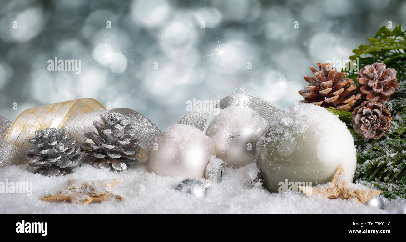 Silver Baubles High Resolution Stock Photography and Images - Alamy