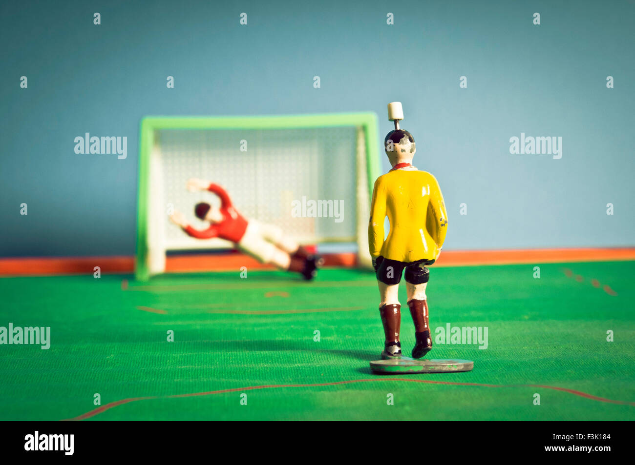 tip kick vintage game of football Stock Photo - Alamy
