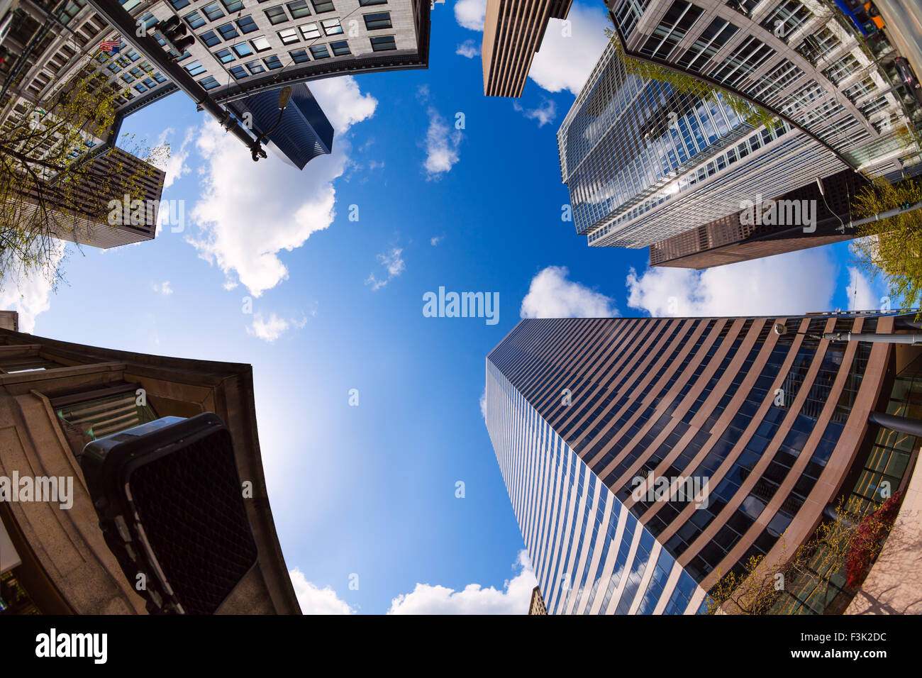 Fisheye view of skyscrapers in Seattle, USA Stock Photo - Alamy