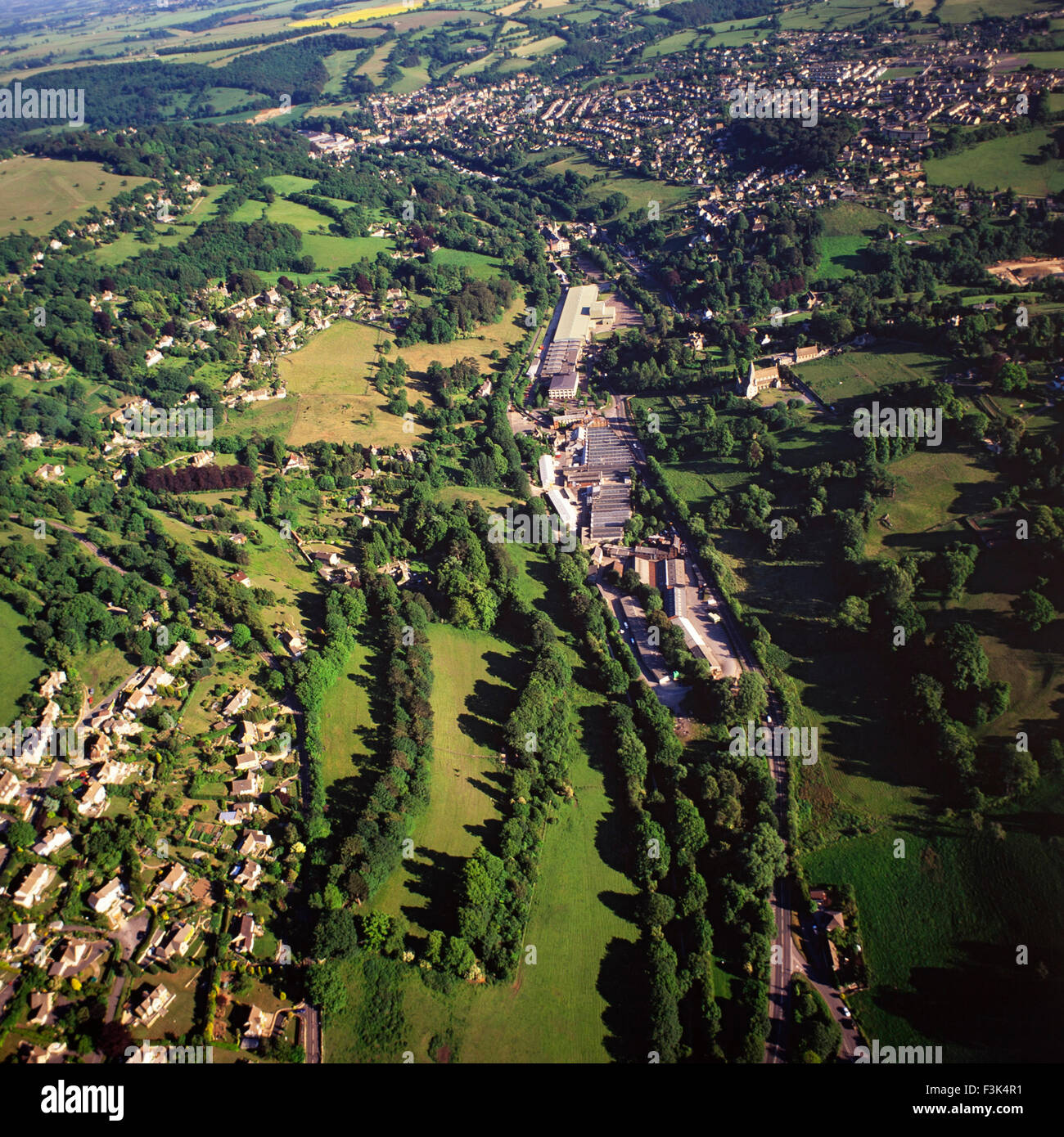 Aerial view of the Nailsworth valley, Gloucestershire Stock Photo Alamy