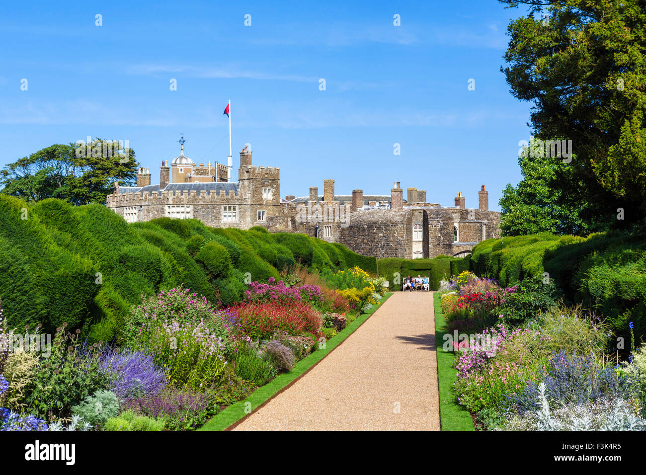 Walmer Castle, a 16thC Device Fort, viewed from the gardens, Kent,  England, UK Stock Photo