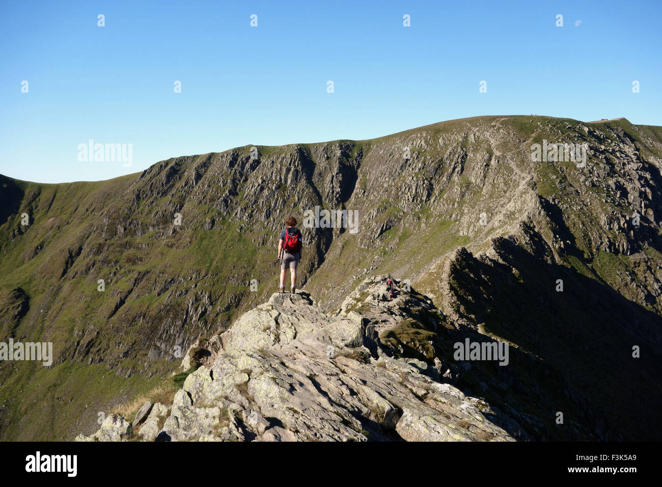 Striding Edge on a clear day Stock Photo