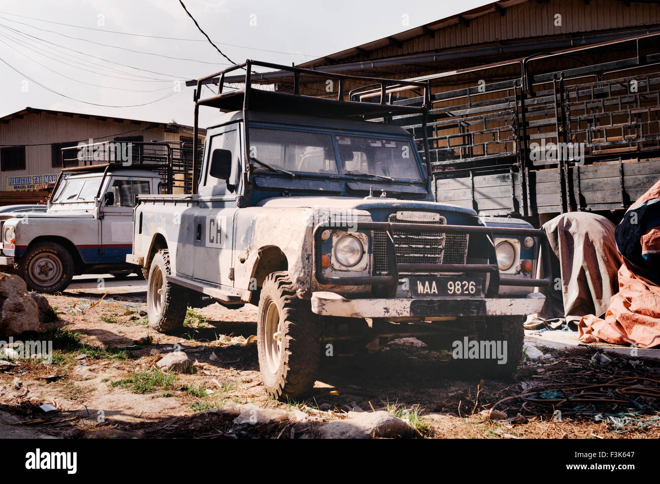Cameron Highlands, Malaysia - there are estimated to be 7000 old Land Rovers in the area, a legacy of the British era. Stock Photo