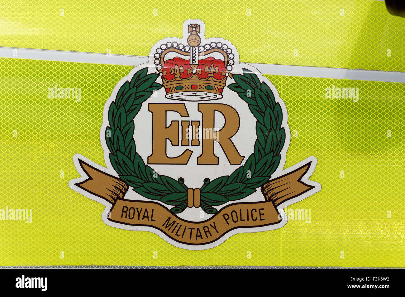 Royal Military Police Crest on Police Car Stock Photo