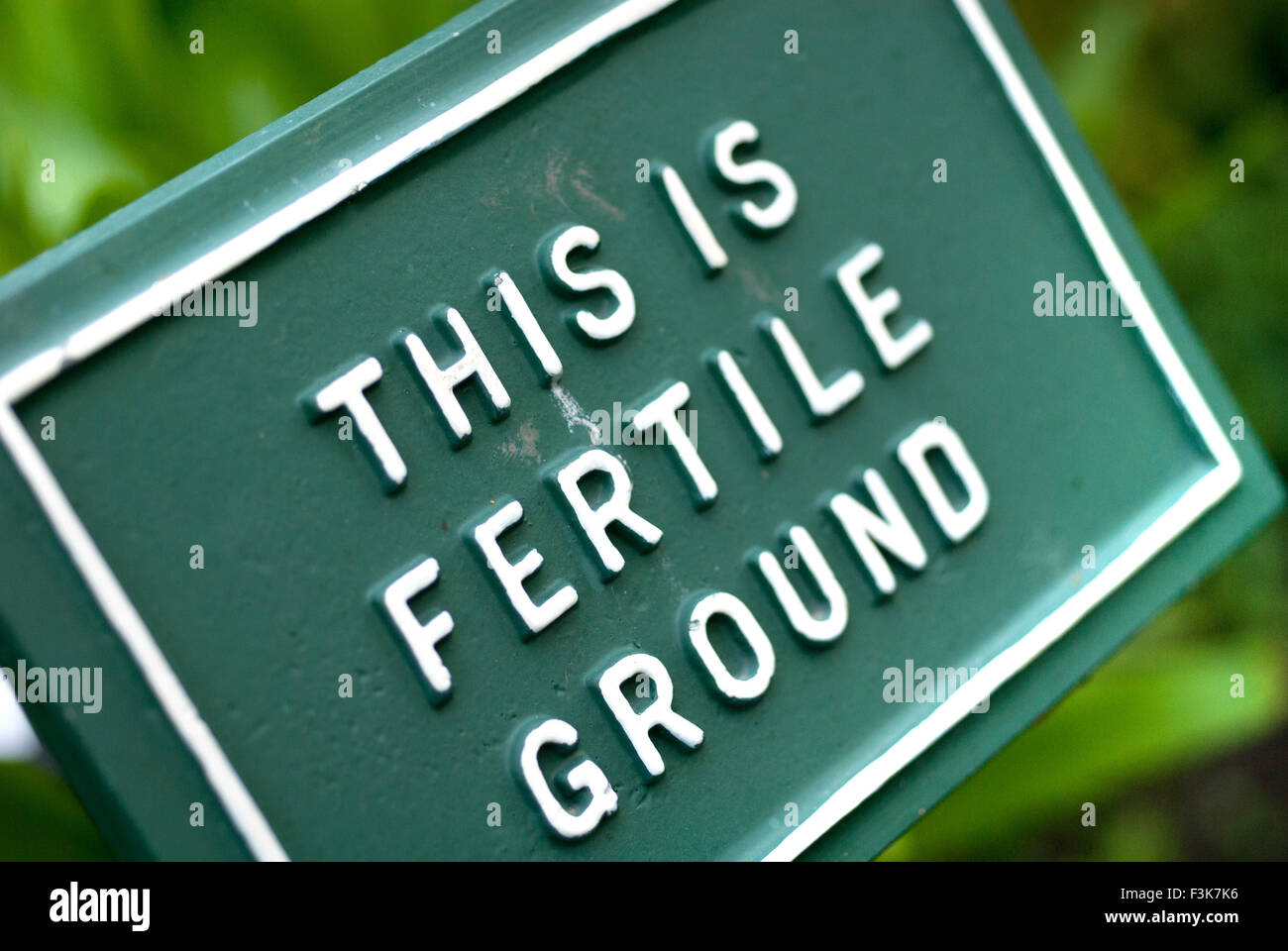 This is fertile ground sign Stock Photo Alamy