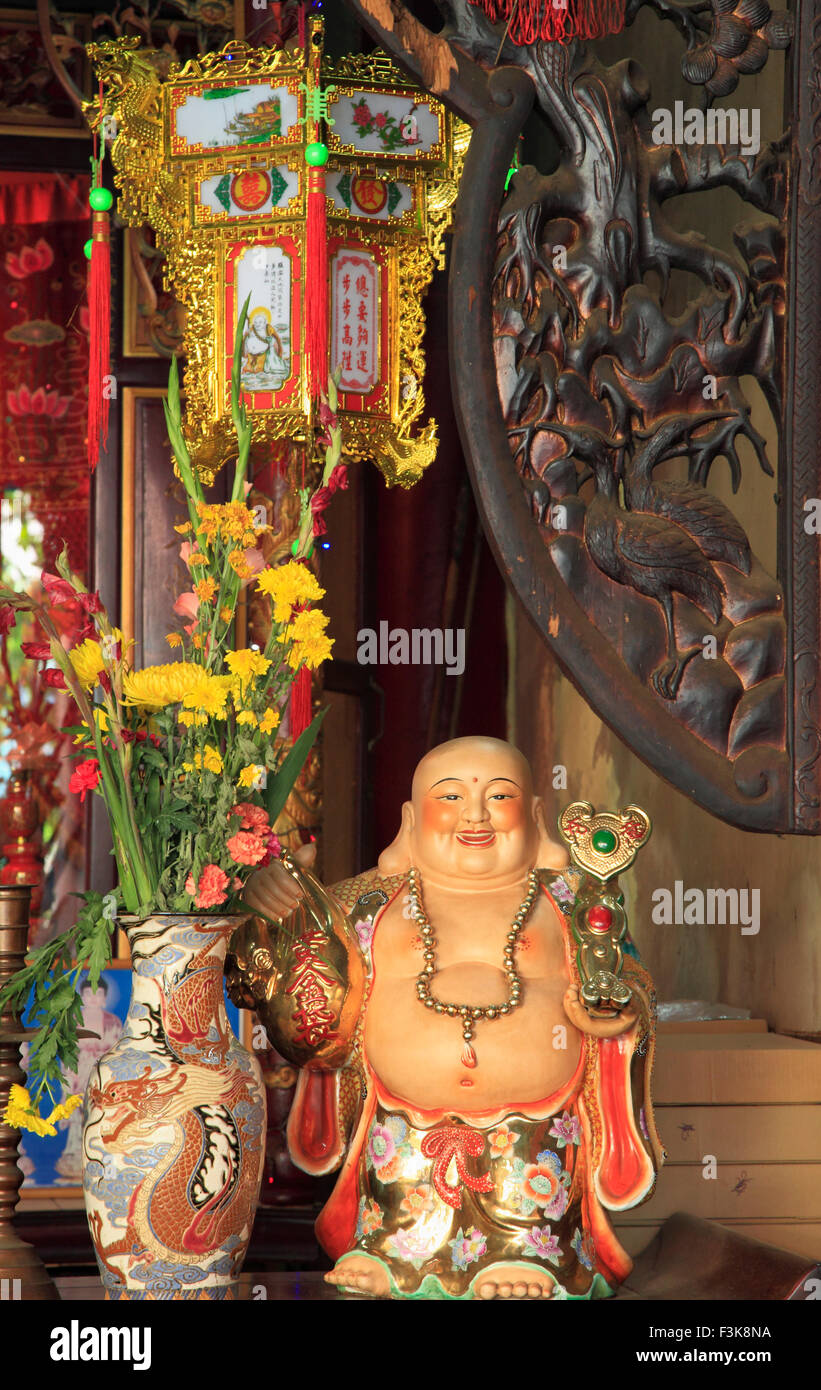 Vietnam, Ho Chi Minh City, Cholon, Ong Bon Pagoda, interior, Stock Photo