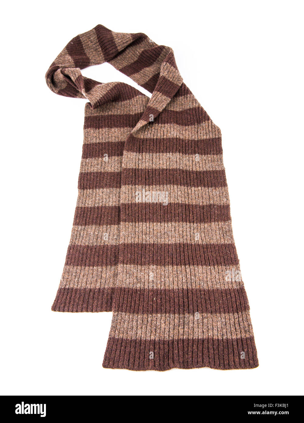 Brown Knit scarf isolated Stock Photo Alamy