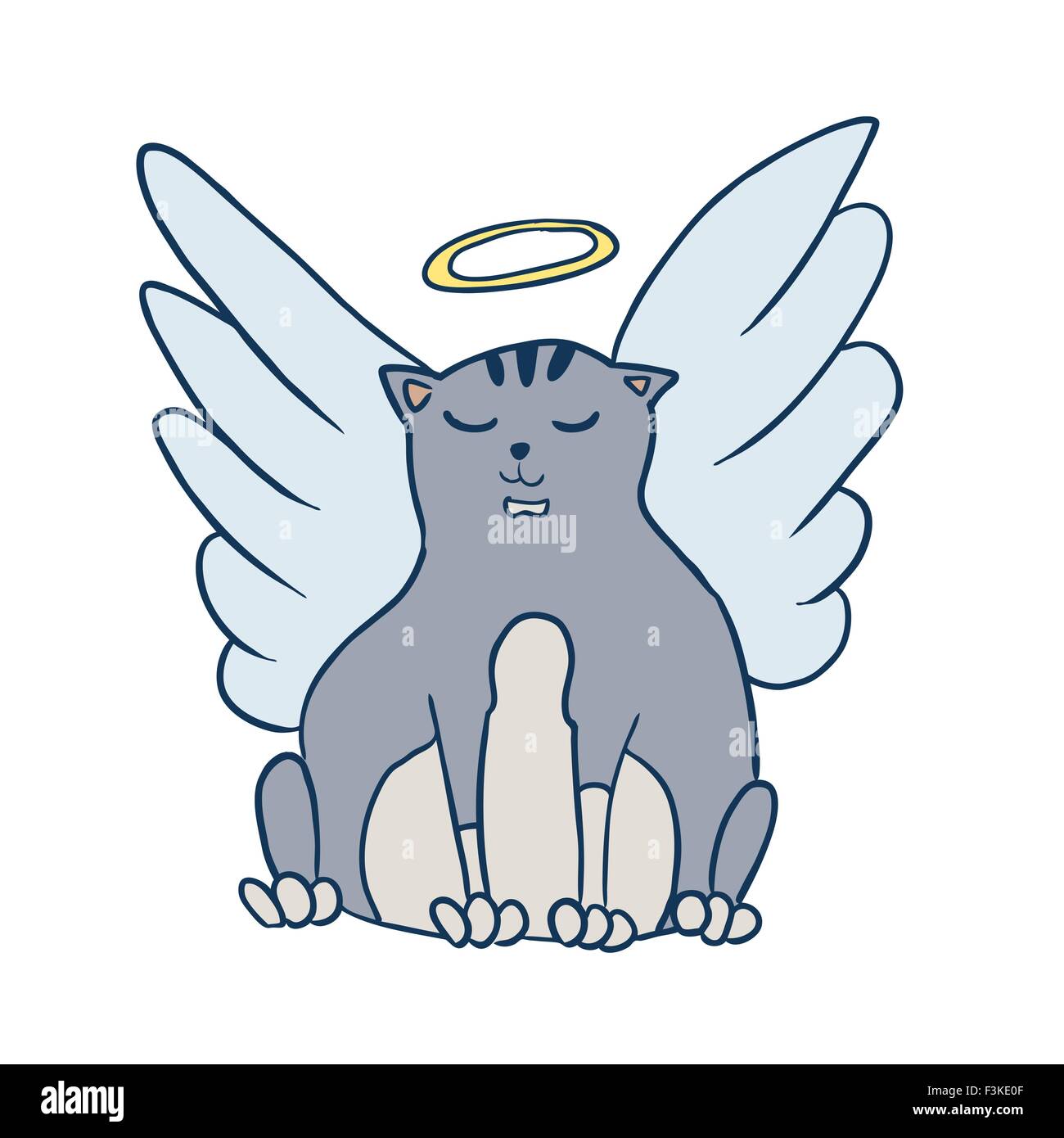Кошка ангел рисунок