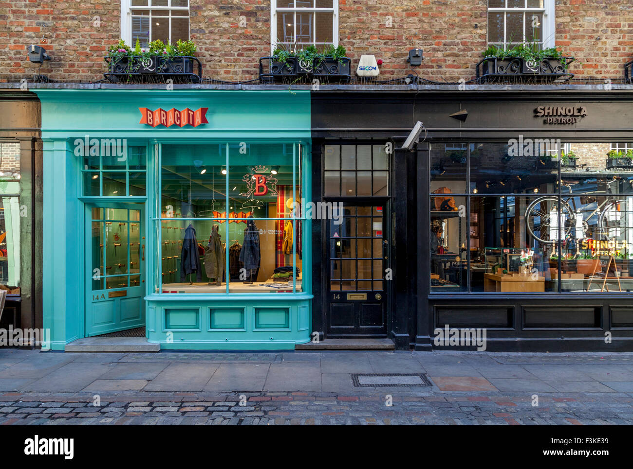 Colourful Shops In Newburgh Street off Carnaby Street, London, UK Stock Photo